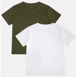 MOMENTUM LAUF T-SHIRT - Dunkelolivgrün | Weiß - M