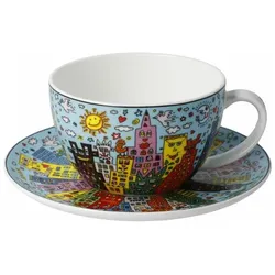 Goebel, Tasse, Tee- Cappuccinotasse James Rizzi My New York City Day, Fine Bone China, Bunt, 250 ml, 26102621 (250 ml, 1x)