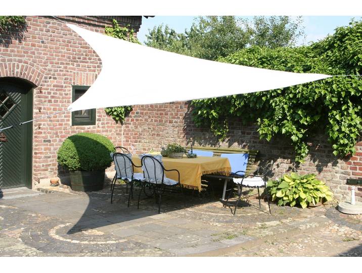 Sonnensegel FLORACORD Dreieck , weiss (weiß), B:360cm T:360cm, Polyester, Sonnensegel, Sonnensegel, B: 360 cm, weiss