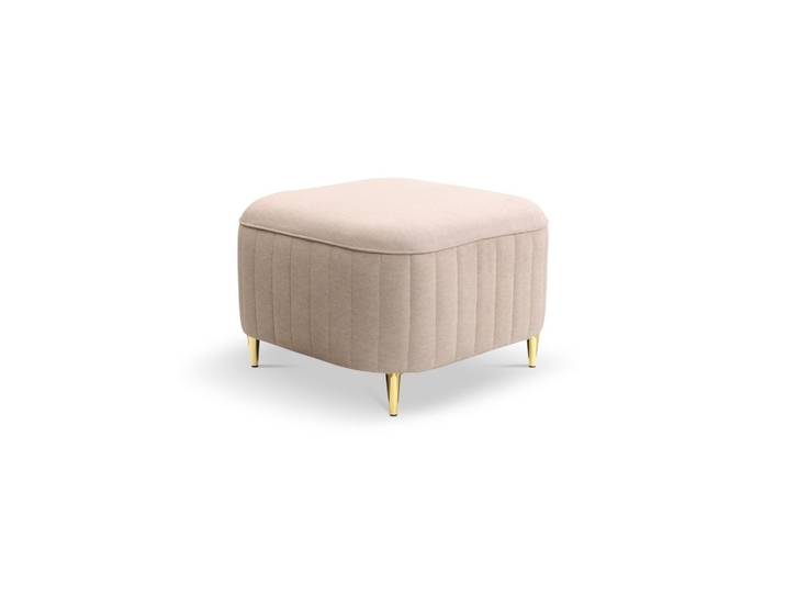 POLSTERHOCKER VELA Glamour Sitzhocker, Fußhocker Beige