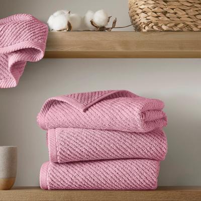 Madison Park Diagonal Ribbed Cotton Quick Dry Towel Set