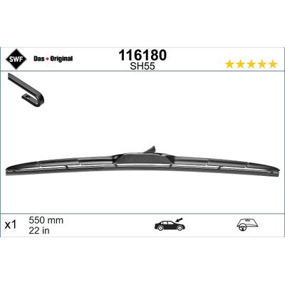 Swf Wischblatt [Hersteller-Nr. 116180] für Mercedes-Benz, Subaru, Toyota, Mazda, Lexus, Jeep