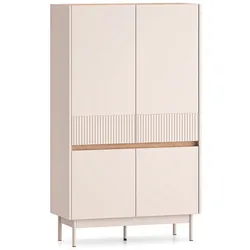 SIDEBOARD 4 Türen Connie Kaschmir und Holz