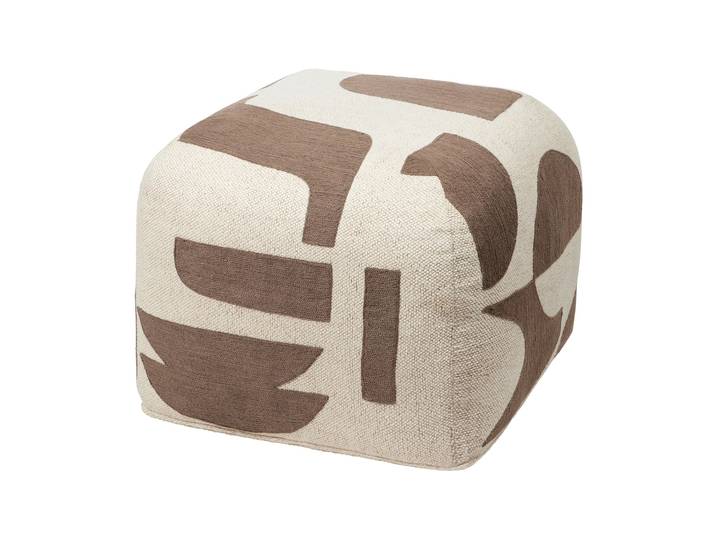 Broste Copenhagen Pouf Mundo 38 cm Kangaroo brown-off white