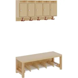 Komplettgarderobe mit Ablagen und Türen