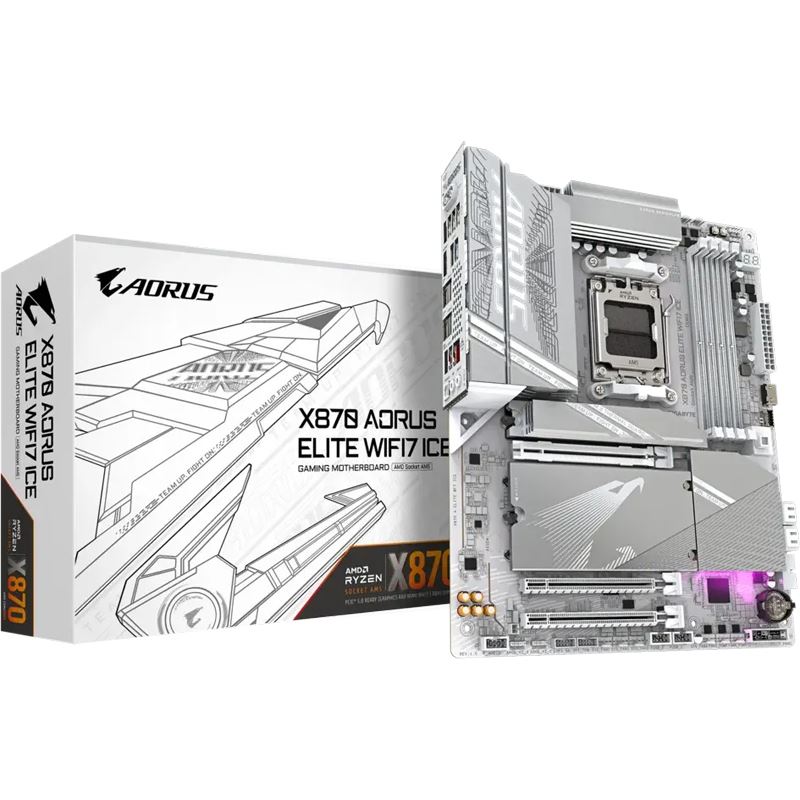Gigabyte AORUS Elite WIFI7 ICE AMD X870 So.AM5 DDR5 ATX Retail
