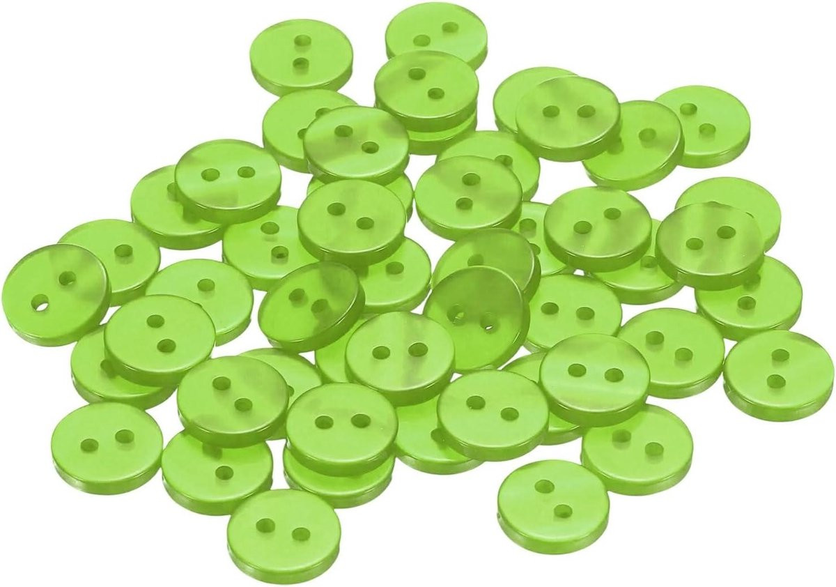 Groene hars knopen set voor het repareren van kleding - 115 mm