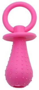 Uplifted Goods Interactive Rubber Pacifier Pet Toy pink 3.94 X 1.18 In
