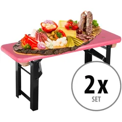 Stagecaptain BB-55 PI Hirschgarten Bierzeltbankerl Pink 2x Set
