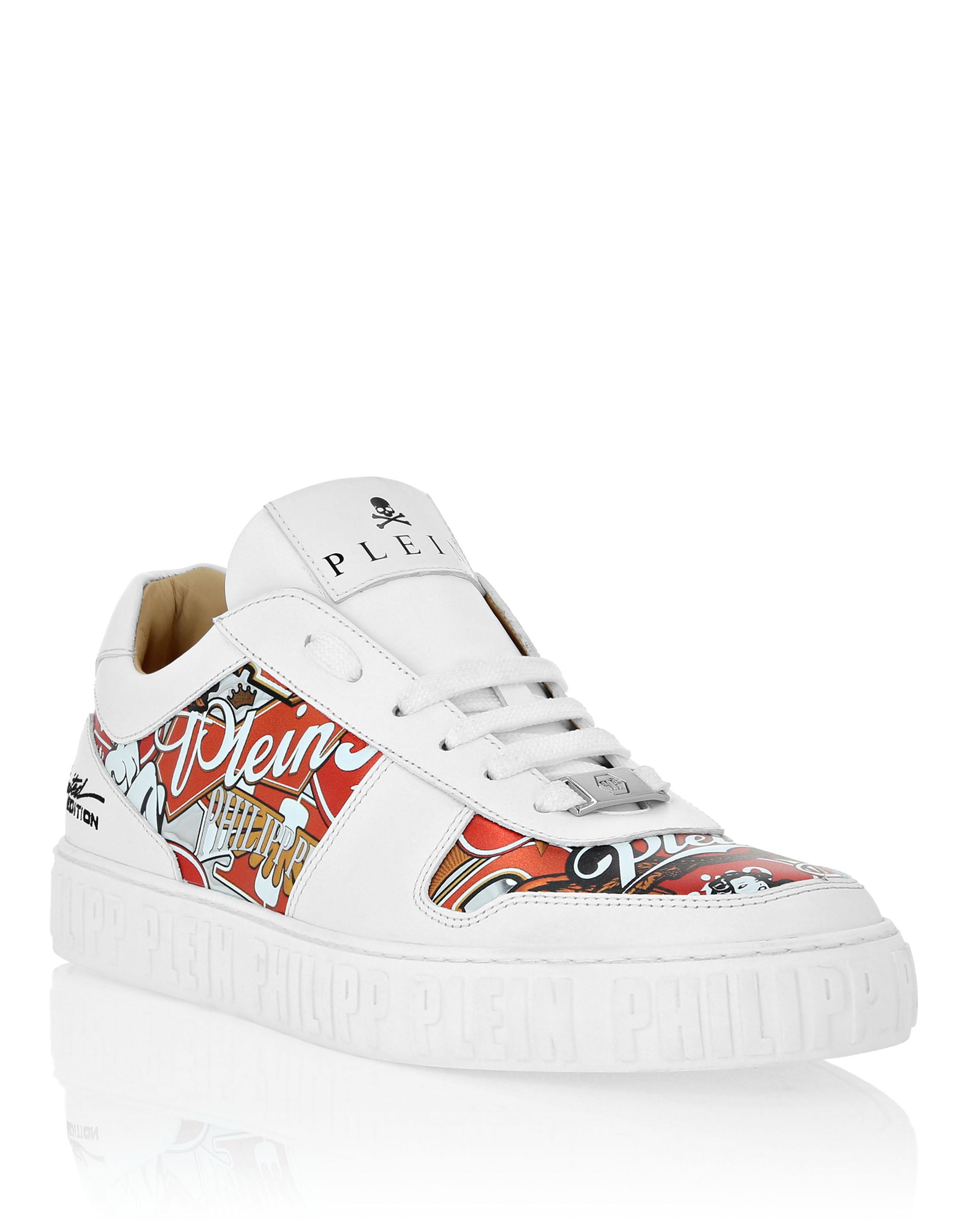 Philipp Plein Lo-Top-Sneaker mit Eagle-Motiv - Weiß