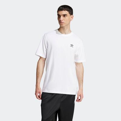 T-Shirt ADIDAS ORIGINALS "TREFOIL ESSENTIALS", Herren, Gr. XL, weiß, Obermaterial: 100% Baumwolle, normal, Rundhals, Shirts T-Shirt, mit Trefoil Logo auf der Brust, Kurzarm, aus Baumwolljersey