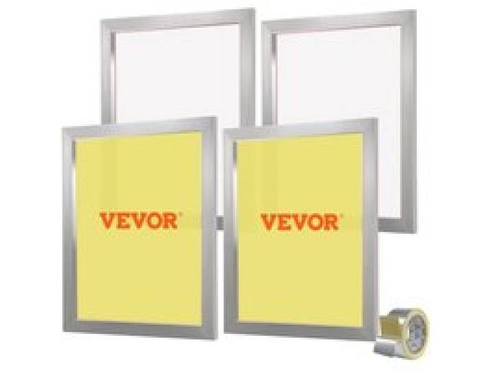 VEVOR 4 Stk. Aluminiumlegierung Siebrahmen Siebdruckpresse 50,8 x 61 cm, Siebdruckmaschine Zubehör 355 Mesh, Säureresistenz & nicht Verformbar für Kissenbezügen, Stoffen, Papier, Kopierpapier usw.