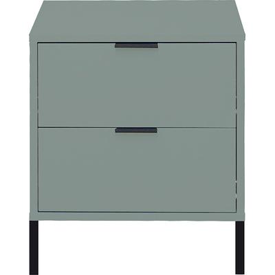 Kommode MÄUSBACHER "Bonnie", grün (pine grün matt), B:51cm H:60cm T:45cm, Holzwerkstoff, Sideboards, Kommode, Kommode mit Quadratgestelle