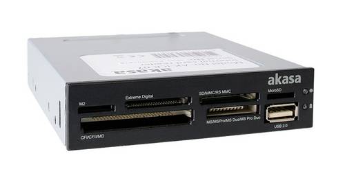 Akasa AK-ICR-07 Externer Speicherkartenleser USB-A (USB 2.0) Schwarz