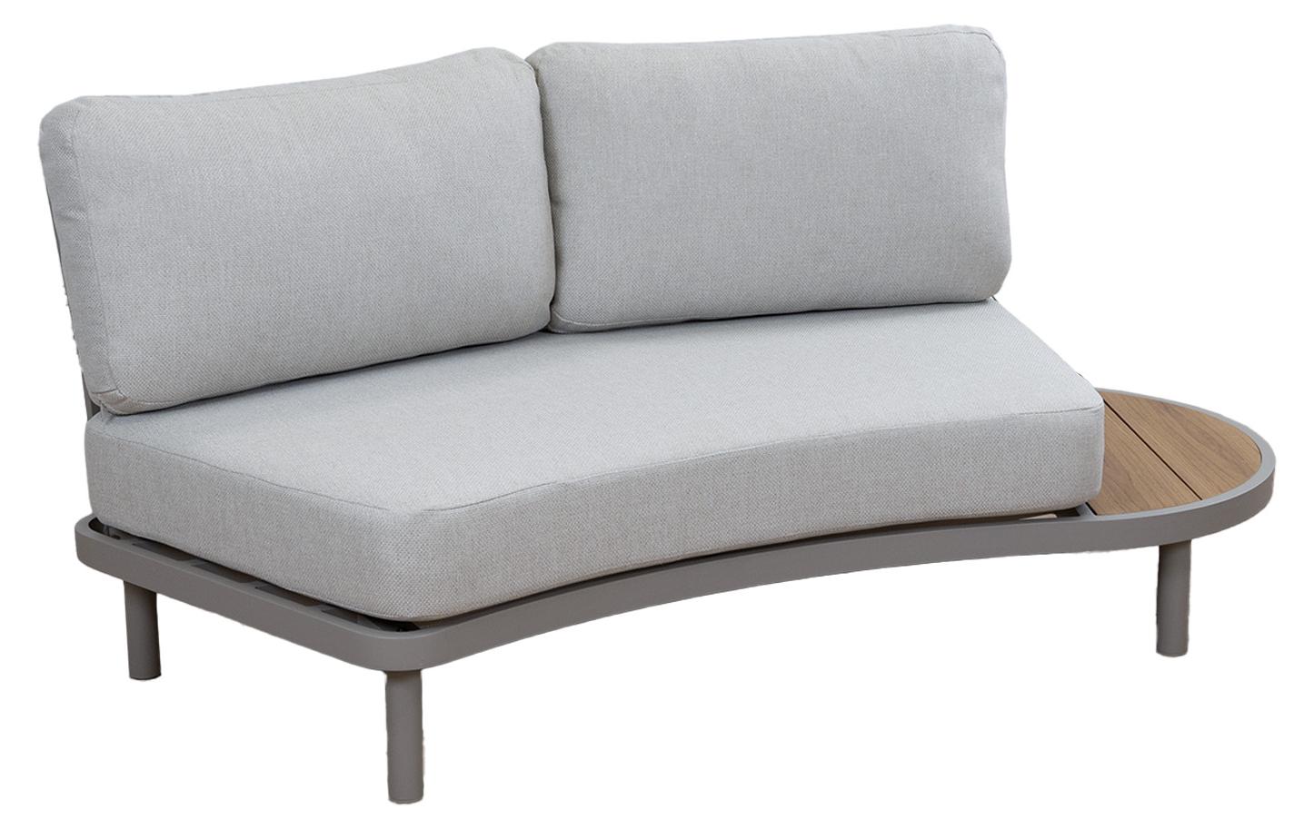 Organisches Loungesofa Sofaelement links Bari | Beige | Camel/Sake
