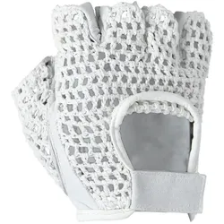 Fahrrad-Häkel-Handschuhe Nappaleder weiß - 9 (L)
