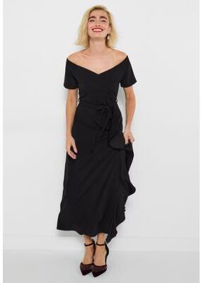 Plus Size Women's Off The Shoulder Maxi Dress by Joe Browns in Black (Size L)