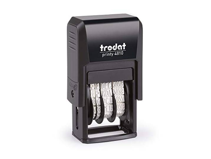 Trodat Datumstempel Printy 4810, maand in letters, DUT, 3,8 mm, printkleur zwart