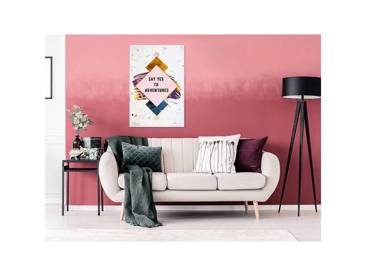 Wandbild Say Yes to Adventures Leinen Multicolor 40 x 60cm