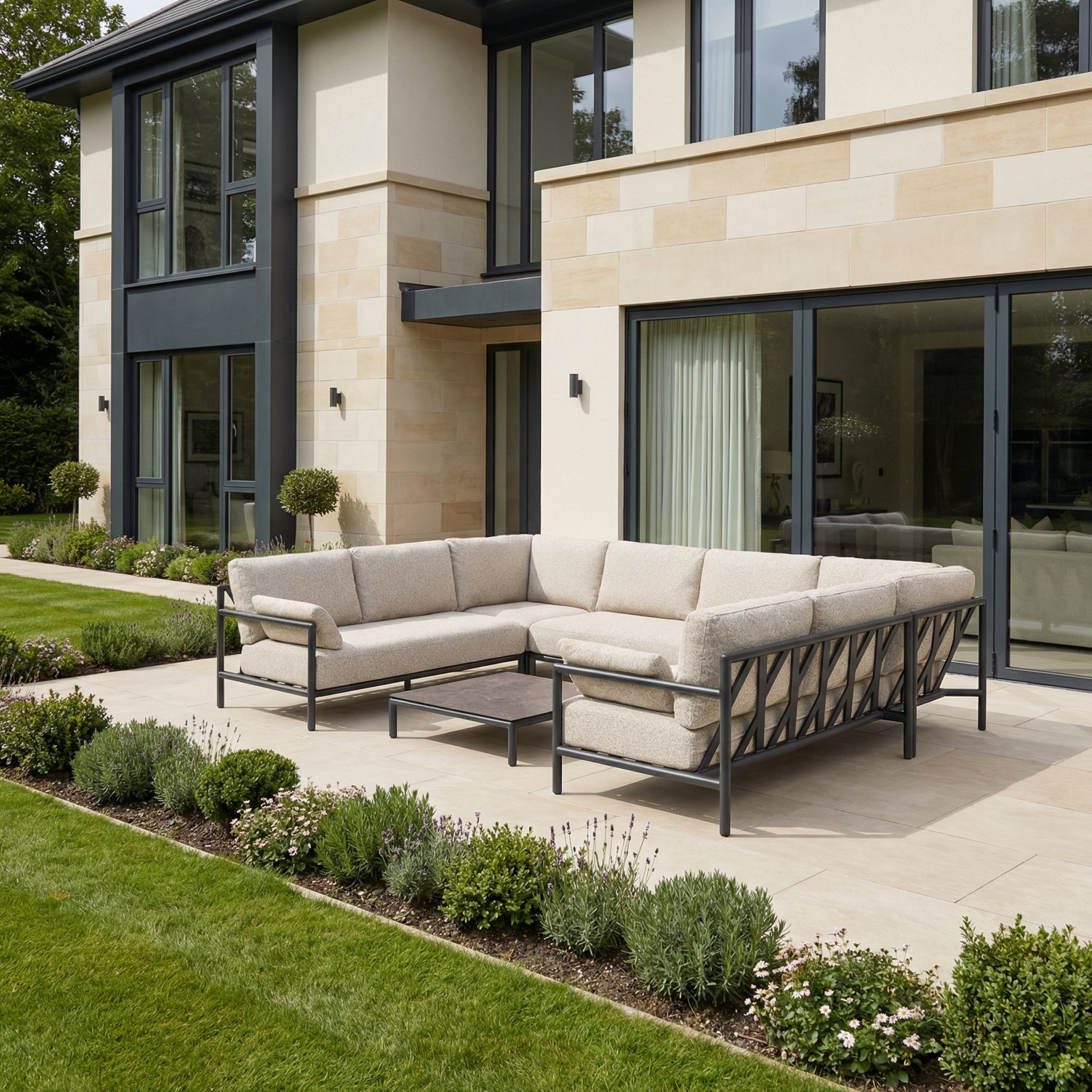 Harbour Lifestyle Sorelli U Shape Corner Sofa Set in Truffle