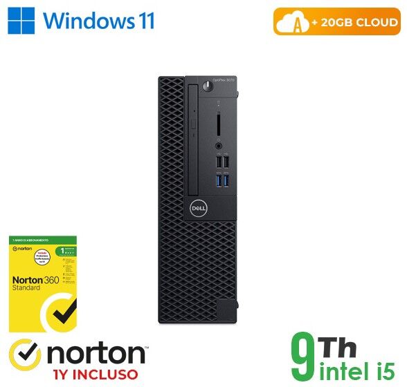 RINOVO PC DELL REFURBISHED Optiplex 3070-5070 SFF i5-9X00 DDR416GB SSD 256GB W11P CLOUD20GB HDMI Gr (RN44532311)