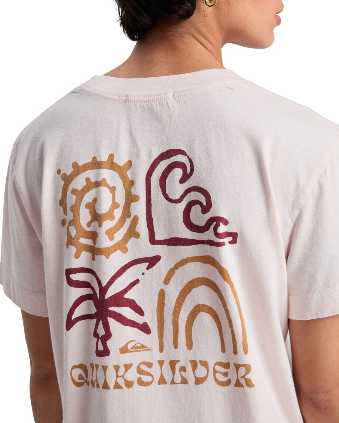 T-Shirt QUIKSILVER "Standard", Damen, Gr. M, rosa (rosewater), Obermaterial: 100% Baumwolle., Shirts T-Shirt rosewater M