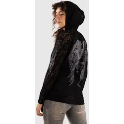 Affliction Simulation Lace Up Hoodie Zip Hoodie black Gr. M