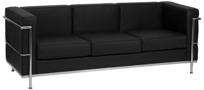 Flash Furniture Contemporary LeatherSoft Sofa with Double Bar Encasing Frame