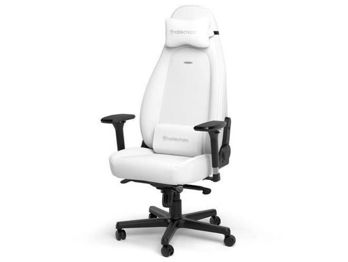 Siège Gaming - Noblechairs - Edition Icon - Blanc - Réglable en hauteur - Confort optimal