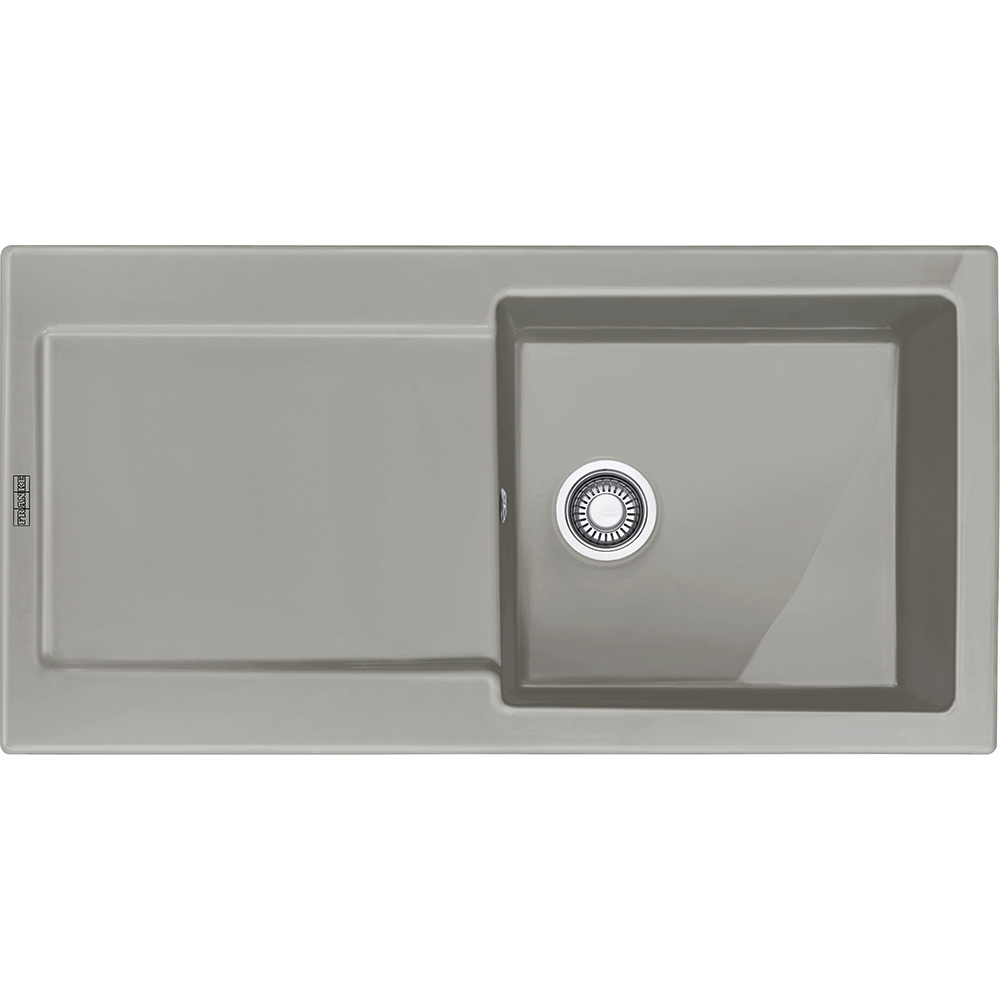 Franke 124.0380.342 Keramikspüle Maris MRK 611 100 mit Abtropffläche in perlgrau matt reversibel