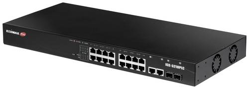 EDIMAX IGS-5218PLC IGS-5218PLC Industrial Ethernet Switch 16 + 2 Port 3600MBit/s PoE-Funktion