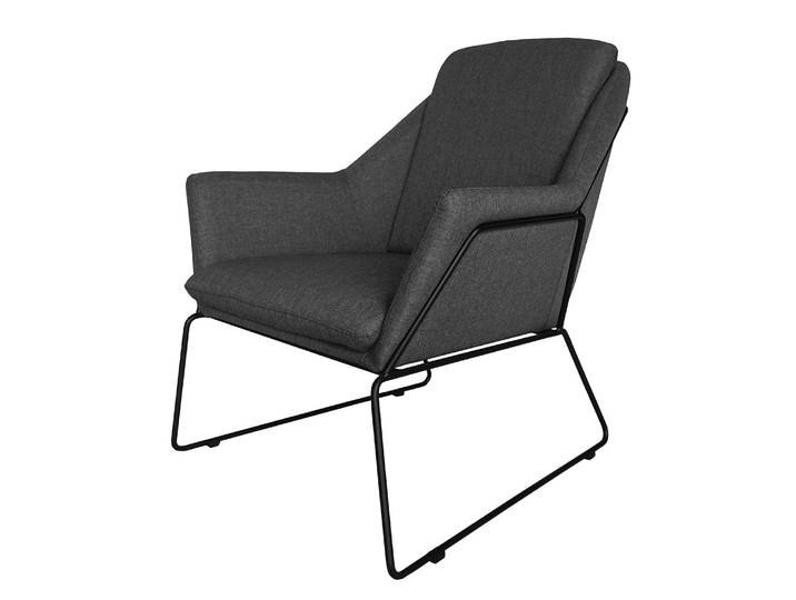 Fauteuil Belval Gris/Gris Tissu Saba 69 x 85 x 63cm