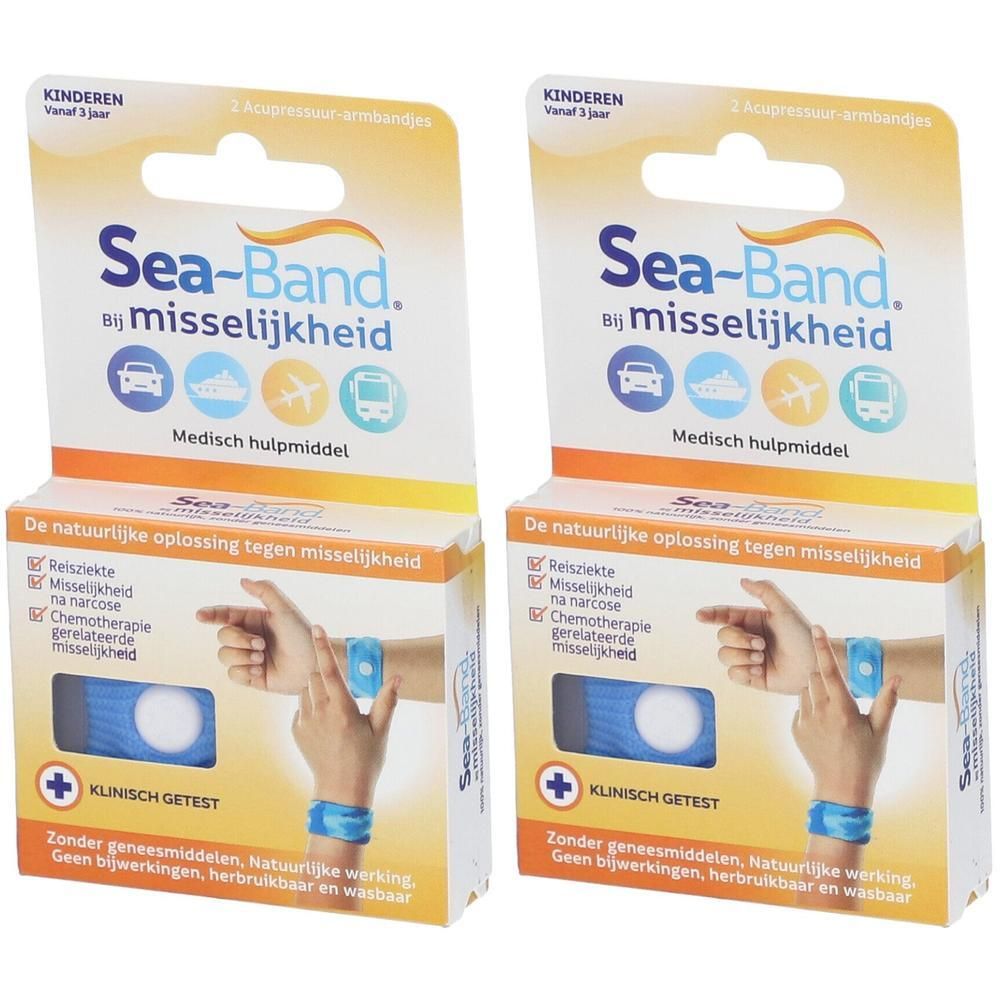 Sea Band Polsbandjes Blauw x2 2x2 St Armband