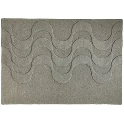Handtuft-Teppich  Flow , grau , Wolle , Maße (cm): B: 160