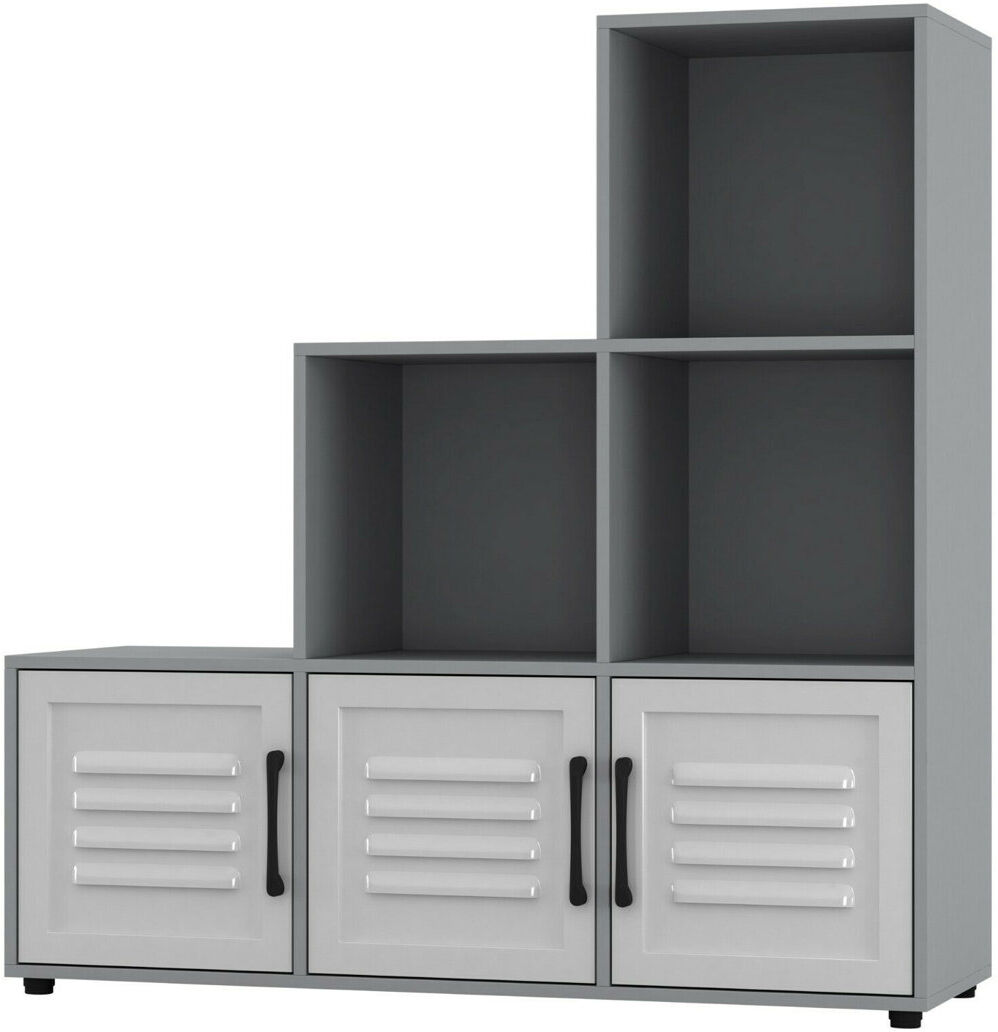 17 Stories Beronica 90.5 cm H x 89 cm W Cube Bookcase Black/White