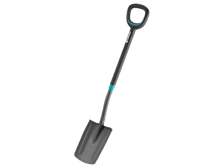 GARDENA ErgoLine spade: Tuinspade van kwaliteitsstaal voor omgraven en spitten, met voetstuk en ergonomische steel, D-handgreep (17010-20)