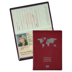 Eichner Reisepasshülle 9707-00233, rot, mit RFID-Schutz und einem Kartenfach, aus PVC