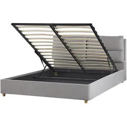 POLSTERBETT 160/200cm Hellgrau Batilly