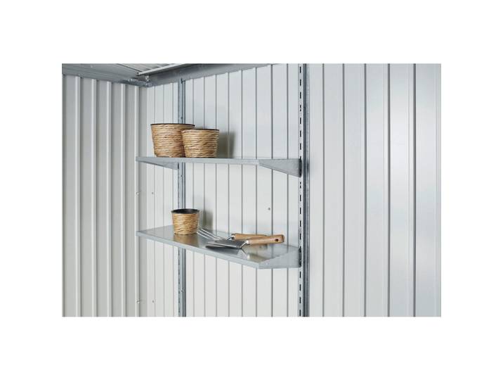 Biohort Regalboden, Grau, Weiß, Metall, 24.5x7x72 cm, Gartenzubehör, Geräteschuppen