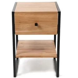 Beistelltisch Bolzano Holz Braun Wildeiche