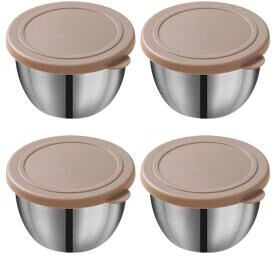 Discount Dollar Deals Stainless Steel Sauce Cup With Lid, Reusable Salad Dressing Container gray