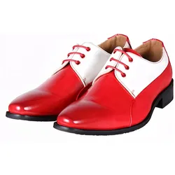 Thetru Herren Derby Schuhe rot-weiss