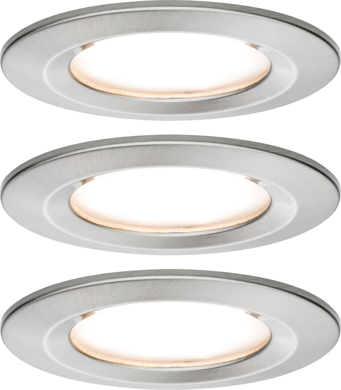 Paulmann Nova Plus LED inbouwspot, dimbaar, zilver/grijs, warm wit