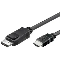 Alcasa DP-HDMI Videokabel-Adapter 2 m DisplayPort HDMI Typ A (Standard) Schwarz