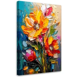 LEINWANDBILD Blumen 30x45cm