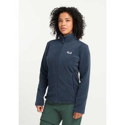 Fleecejacke JACK WOLFSKIN "TAUNUS 200 FZ W", Damen, Gr. S, midnightsky, Fleece, Obermaterial: 100% Polyester. Futter: 100% Polyester, Jacken Fleecejacke, als sportlicher Midlayer, für Wandern und Freizeit, wärmend