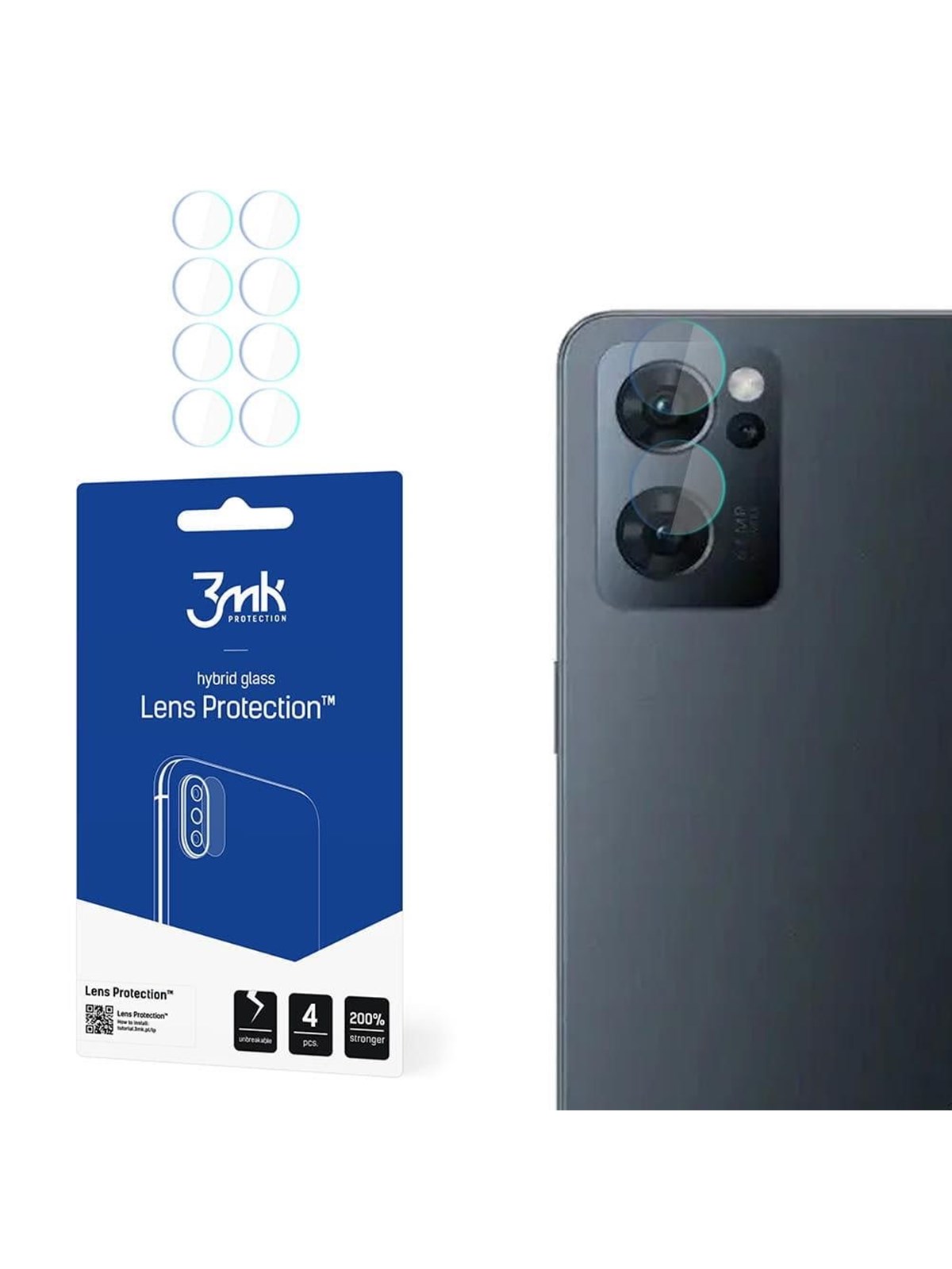 3mk Lens Protection Hybrid Camera Lens Glass - Oppo Reno 7 5G
