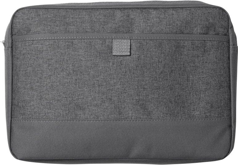 Sacoche pour ordinateur personnalisée en polycanvas Leander gris