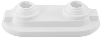 ASW Universal Doppel-Scharnierrosette 161022 Kunststoff weiß, für Rohre 10 - 22mm Universal, Rohrabstand 50mm