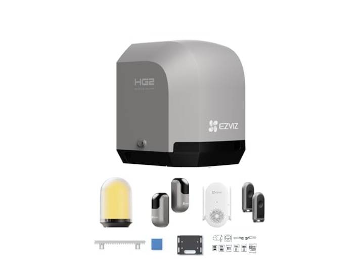 EZVIZ Moteur Portail Coulissant 400 kg Ouvre Portail Auto HG2 400 Vantaux Max 6m\, Sécurité avec Détection d'Obstacles\,Batterie de Secours\,Télécommandes&Contrôle APP\, Facile à Installer